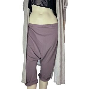 Simpłe Harem Pants Drop Crotch Mauve Lagenlook Boho Streetwear Lounge Size L